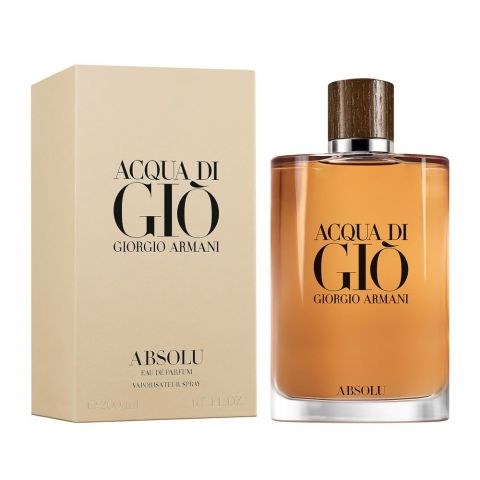 Armani Acqua Di Gio Absolu Eau de Parfum, Fragrance For Men, 200ml