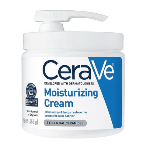 CeraVe Moisturising Cream Pump Normal To Dry Skin, 453g