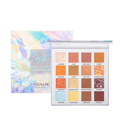 Focallure 16 Pan Eyeshadow Crystal Palette The Impressionism Collection, 11136-2