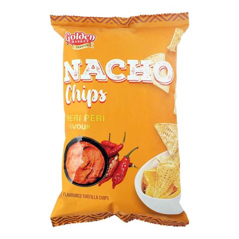 Golden Basket Nacho Peri Peri Flavour Tortilla Chips, 65g