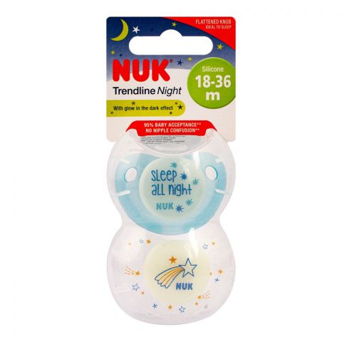 Nuk Trending Night Silicone Soother, 2-Pack, 18-36 Months, 10739371
