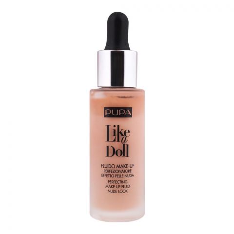 Pupa Milano Like A Doll Perfecting Make-Up Fluid Nude Look, 030 Natural Beige