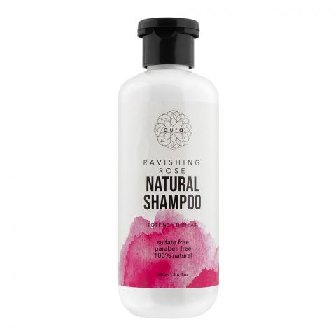 Aura Ravishing Rose Natural Shampoo, For Fine + Thin Hair, 250ml