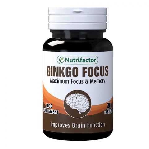 Nutrifactor Ginkgo Focus Food Supplement, 30 Tablets