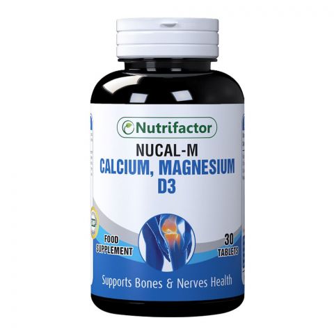 Nutrifactor Nucal-M Calcium, Magnesium D3 Food Supplement, 30 Tablets