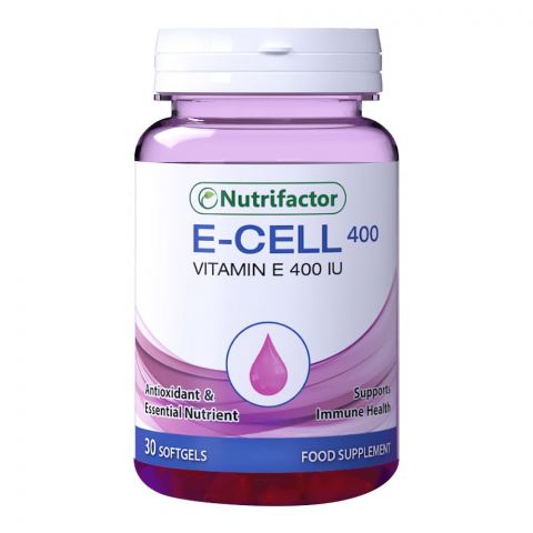 Nutrifactor E-Cell Vitamin E 400IU Food Supplement, 30 Softgels