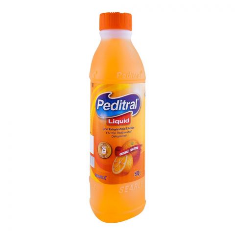 Searle Peditral Liquid Orange Oral Rehydration Solution, 500ml