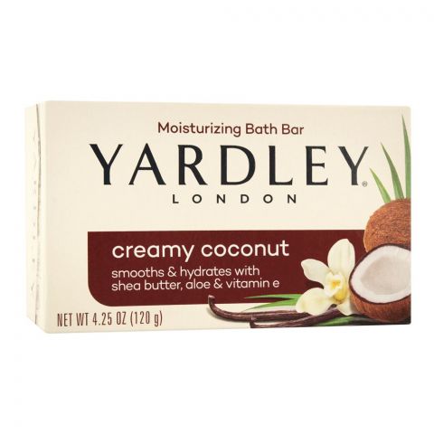 Yardley Creamy Coconut Bath Soap Bar, 120g