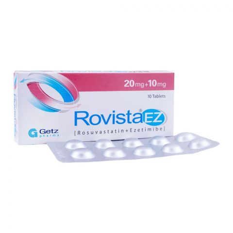 Getz Pharma Rovista EZ Tablet, 20mg + 10mg, 10-Pack