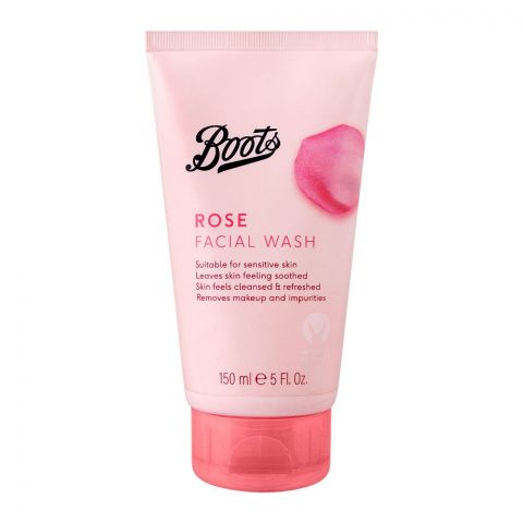 Boots Rose Facial Wash, 150ml
