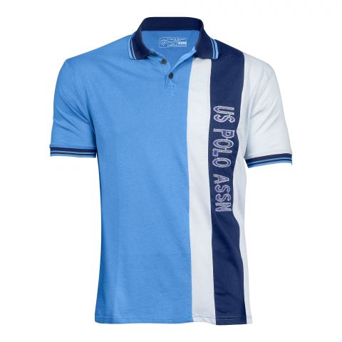 Pace Setters Us Polo Collar T-Shirt, Light Blue, 124
