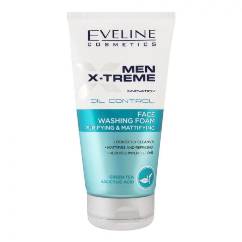 Eveline Men X-Treme Oil Control Purifying & Mattifying Face Washing Foam, 150ml
