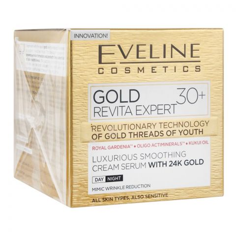 Eveline Gold Revita Expert 30+24K Gold Luxurious Smoothing Day And Night Cream, 50ml