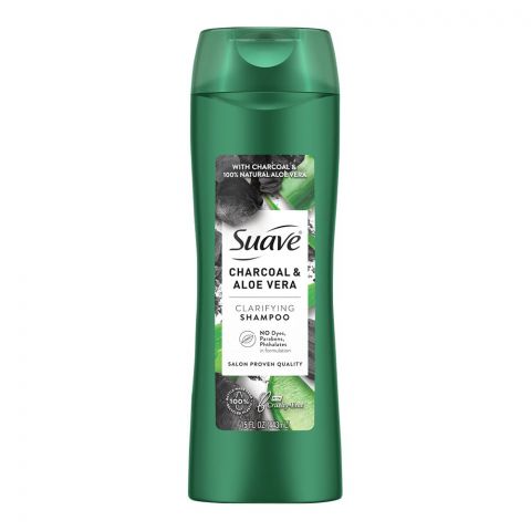 Suave Charcoal & Aloe Vera Clarifying Shampoo, 443ml