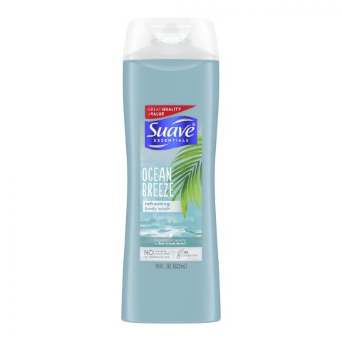 Suave Essentials Ocean Breeze Refreshing Body Wash, 532ml