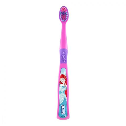 Oral-B Disney Princess Ariel Toothbrush 1's Extra Soft, Pink/Purple