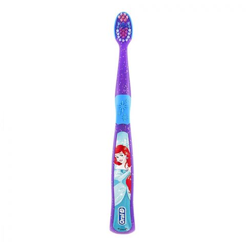 Oral-B Disney Princess Ariel Toothbrush 1's Extra Soft, Purple/Blue