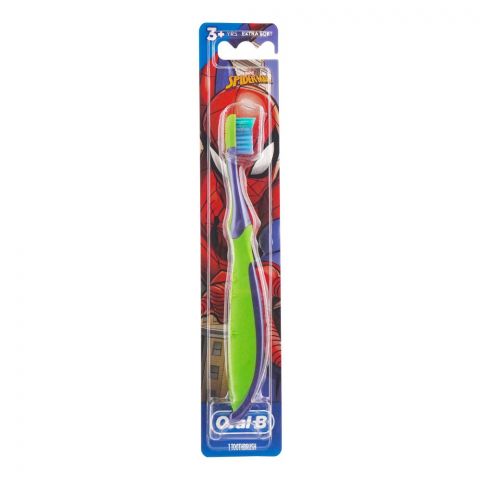 Oral-B Marvel Spiderman 3+ Toothbrush 1's Extra Soft, Blue/Green