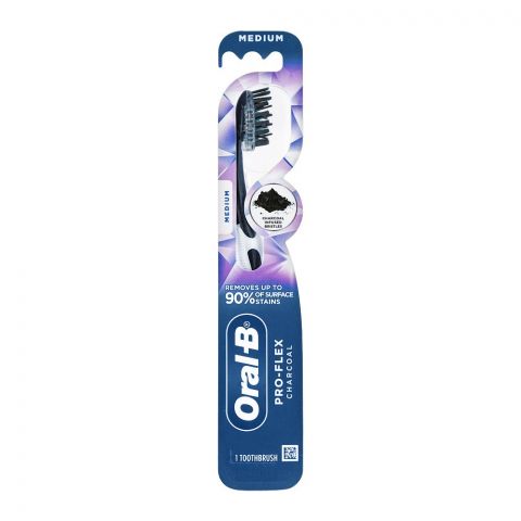 Oral-B Pro-Flex Charcoal Toothbrush 1's Medium, White