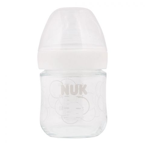 Nuk Nature Sense Glass Feeding Bottle, 120ml, 10747121