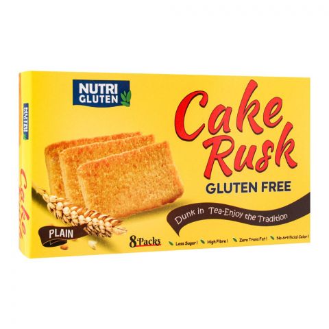 Nutri Gluten Cake Rusk, Gluten Free, 8-Pack, 165g