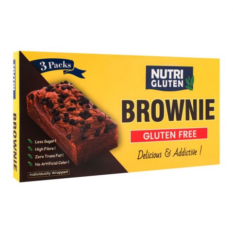 Nutri Gluten Brownie Chocochip, Gluten Free, 3-Pack, 100g