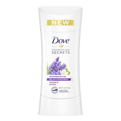 Dove Advanced Care 48H Soothing Ritual Lavender & Jasmine Deodorant Stick, For Women, 74g