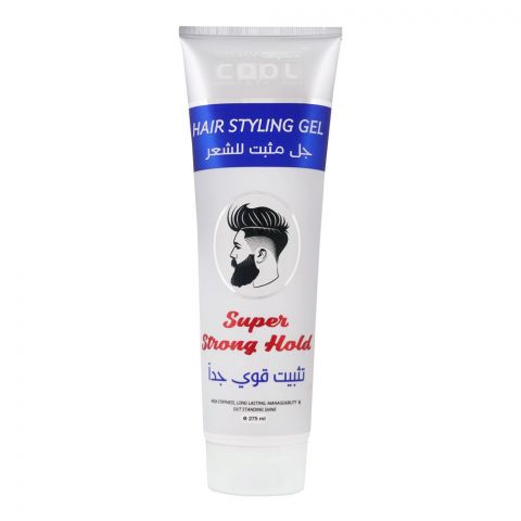 Silky Cool Extra Super Strong Hold Hair Styling Gel, 275ml