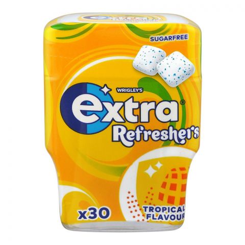 Wrigley's Extra Refreshers Tropical Flavor Sugar-Free, 30-Pack Bottle