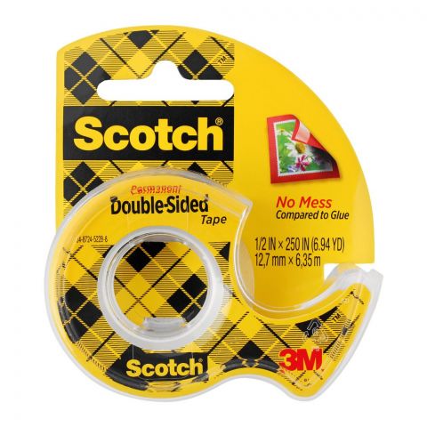 Scotch Double-Sided Tape, 1/2 12.7mm
