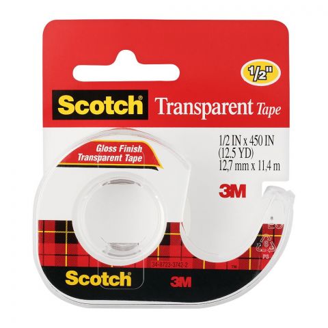 Scotch Transparent Tape, 1/2 12.7mm