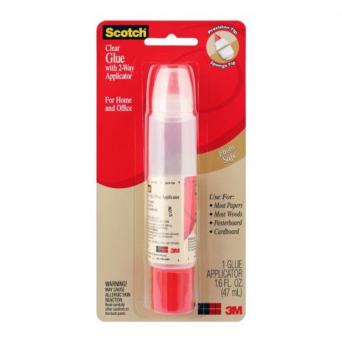 Scotch Clear Glue With 2-Way Applicator, 47ml