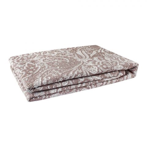 Sanaullah Elite Double Cotton Bed Sheet, Brown