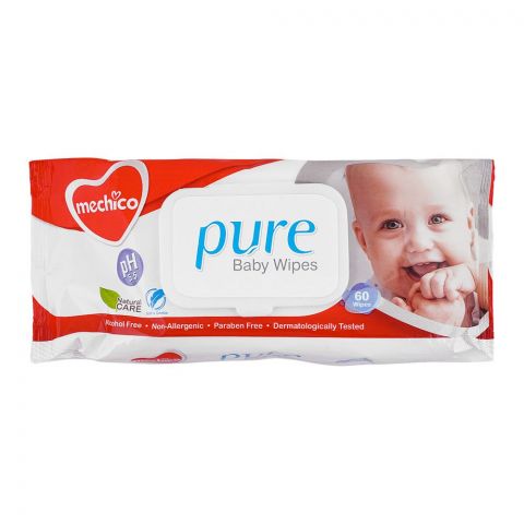Mechico Pure Baby Wipes, 60-Pack