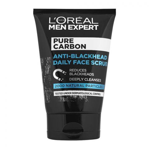 L'Oreal Paris Men Expert Pure Carbon Anti-Blackhead Daily Face Scrub, 100ml