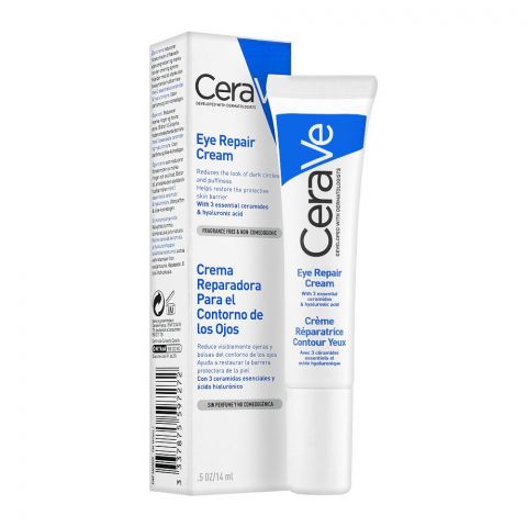 CeraVe Fragrance Free Hyaluronic Acid Eye Repair Cream, 14ml