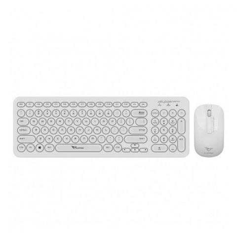 Alcatroz Jelly Bean A2000 2.4Ghz Wireless Keyboard And Mouse, White/White