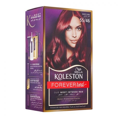 Wella Koleston Forever Red Color Cream Kit, 55/46, Exotic Red