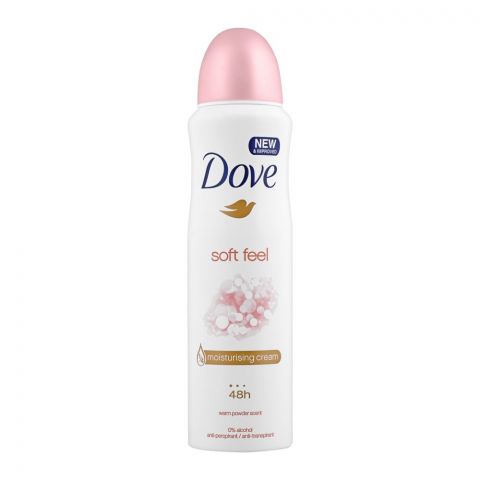 Dove Soft Feel Warm Powder Scent Anti-Prespirant Deodorant Spray, 150ml