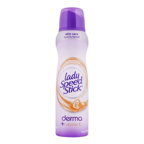 Lady Speed Stick 48H Derma+Vitamin E Deodorant Spray, 150ml