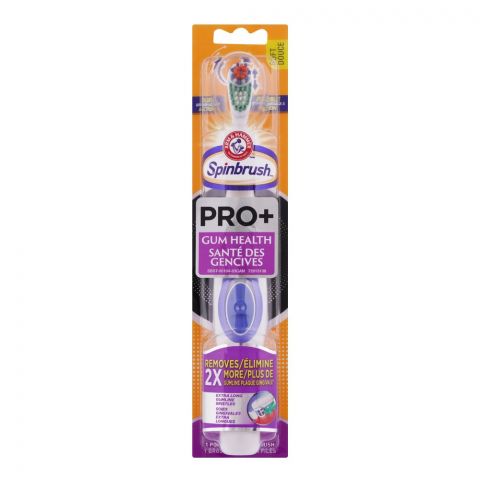 Arm & Hammer Pro+ Extra White Dual Brush, Head Spin Brush Soft