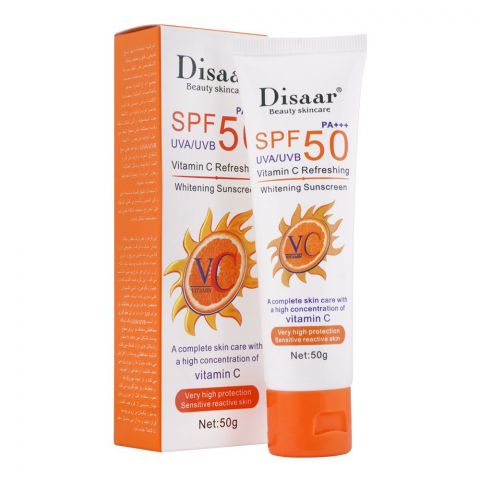 Disaar Vitamin C Refreshing SPF-50 Whitening Sunscreen, 50g
