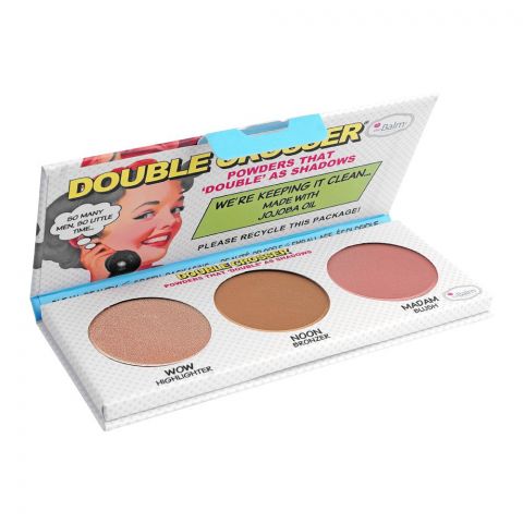 The Balm Double Crosser Highlighter, Bronzer & Bluish Palette, 8.5g