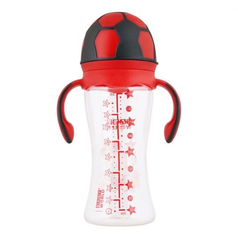 Baby World Contra Colic Wide Neck Feeding Bottle With Handle Red, BW2031