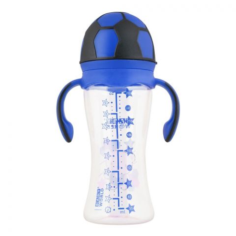 Baby World Contra Colic Wide Neck Feeding Bottle With Handle Blue, BW2031