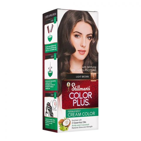 Stillman's Color Plus Permanent Cream Color Hair Color, 5, Light Brown