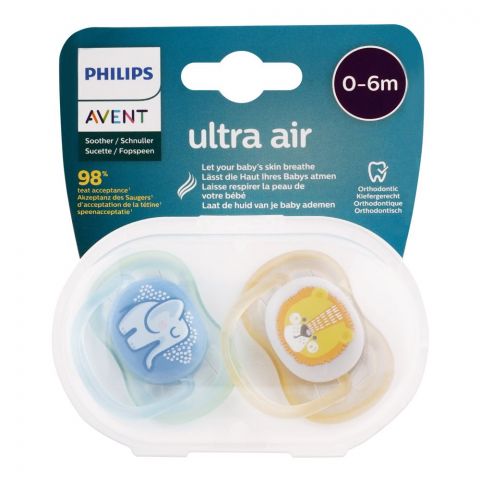 Avent Ultra Air Soothers, 2-Pack, 0-6m, SCF085/01