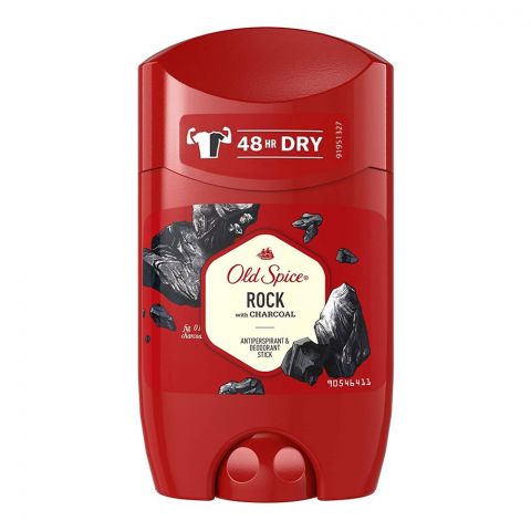 Old Spice Rock Charcoal 48H Dry Antiperspirant Deodorant Stick, 50ml