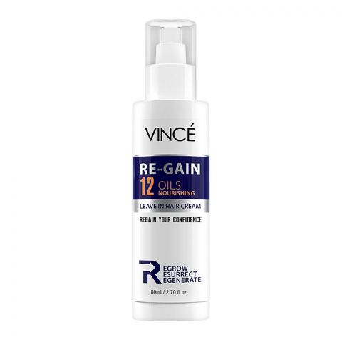 Vince Re-Gain 12 Oils Nourishing Leave In Hair Cream, 80ml