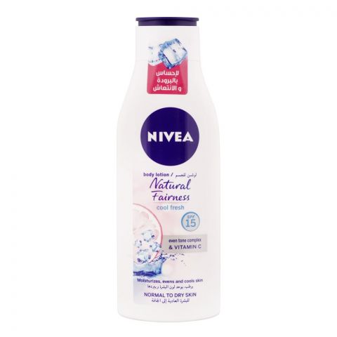 Nivea Natural Fairness Cool Fresh Normal To Dry Skin Body Lotion, 250ml